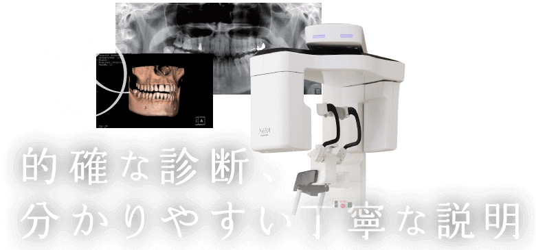 的確な診断、分かりやすい丁寧な説明